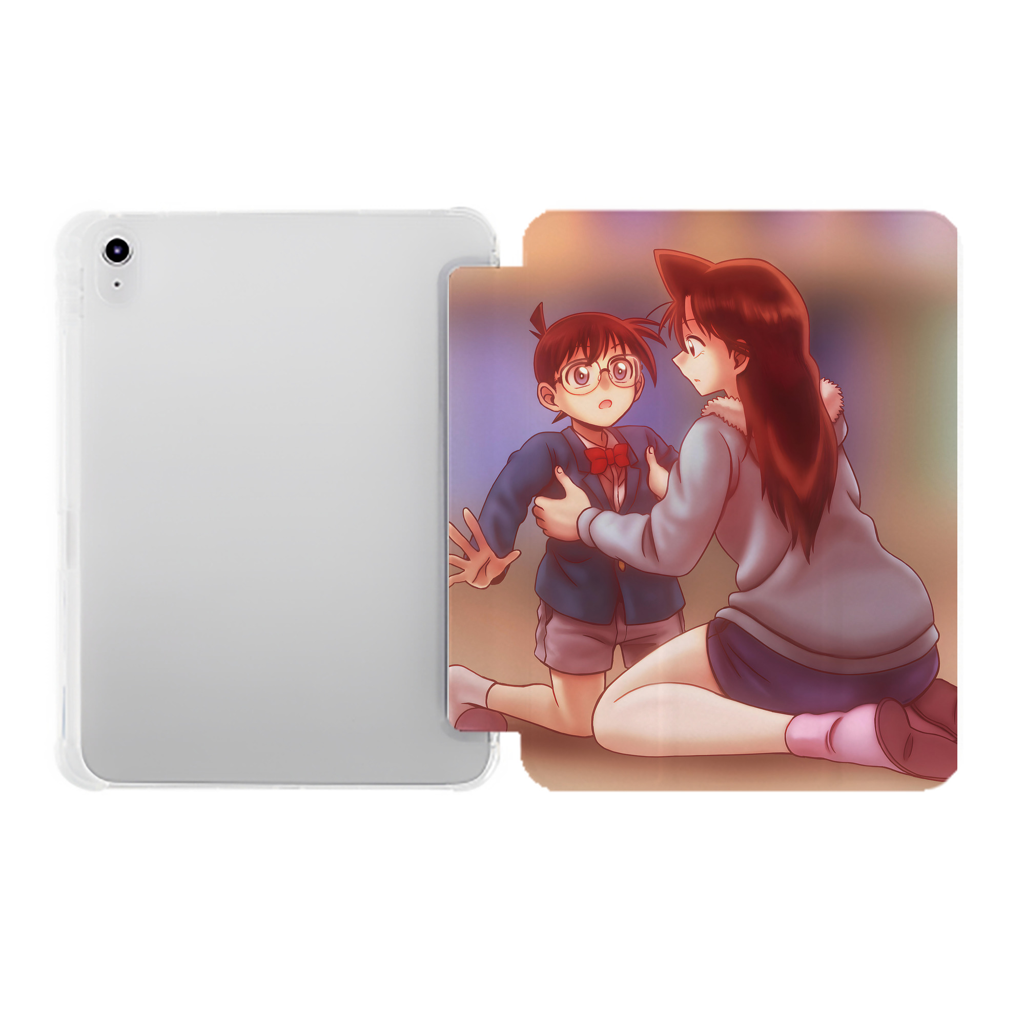 （画像用） 名探偵コナン Detective Conan IPad ケース ペン収納付き 三つ折りスタンド PUレザー×シリコン 対応機種9.5/10.5/10.9インチ